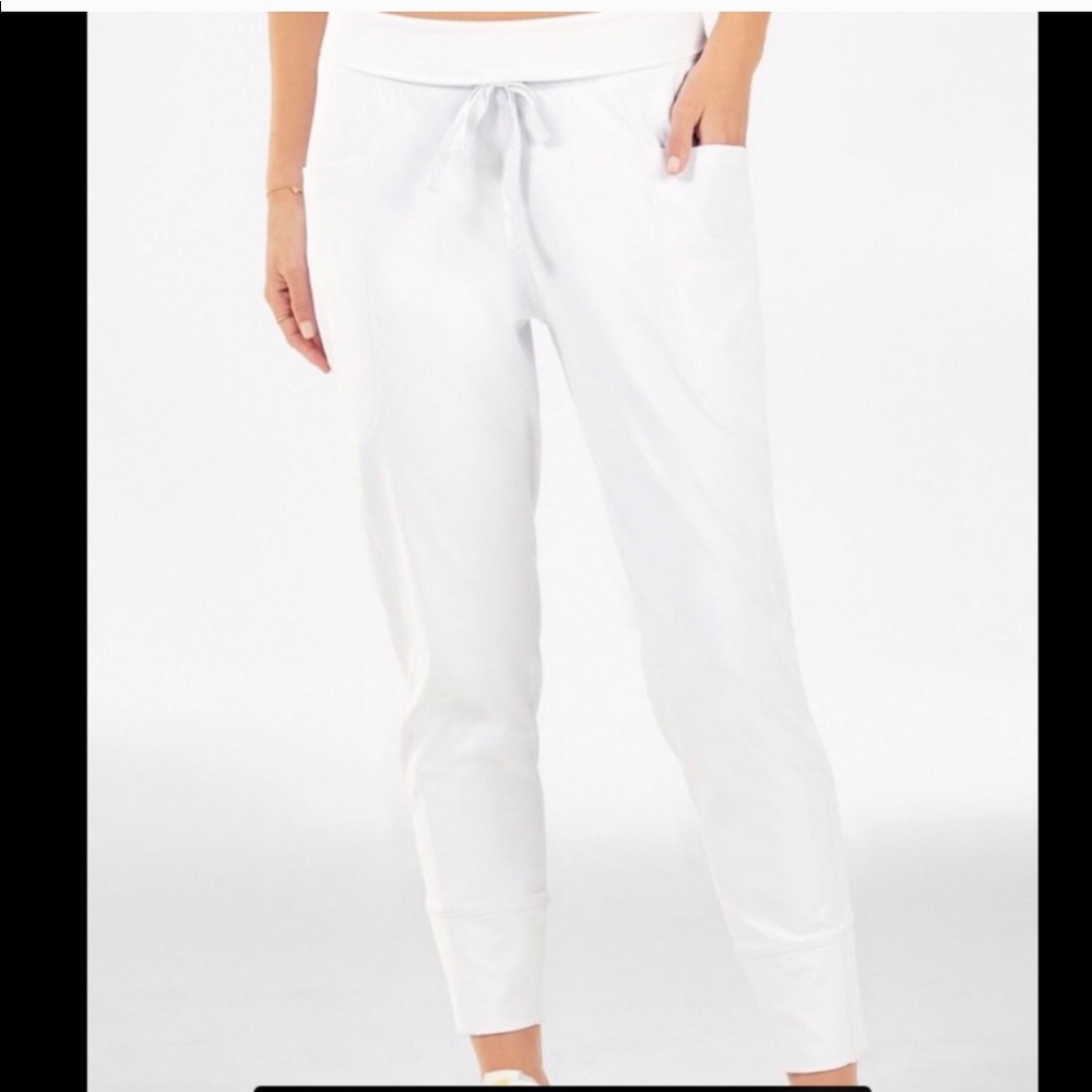 White Fabletic joggers! NEW W TAGS